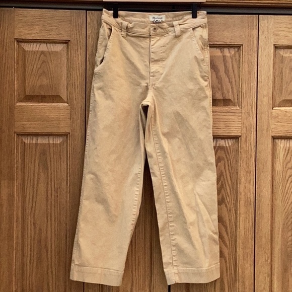 Madewell light mustard colored crop pants. Women’s size 28 - Picture 5 of 16